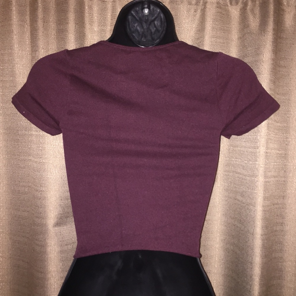 3/$15 MUST BUNDLE - Burgundy Seamless Crop Top (NWOT) - Picture 6 of 7